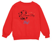 a red sweatshirt with the words dream big on it