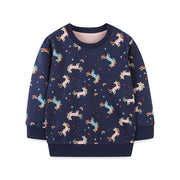 Cloud Unicorn's Round Neck Sweat Shirt (Blue)