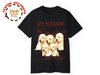 a t - shirt with a group of puppies on it