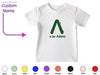 a is for adam t - shirt with custom name