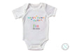 a white bodysuit with the words, world&#39;s cutest outfit