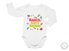 a baby bodysuit that says,&#39;magical alice&#39;s birthday &#39;