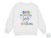 a white sweatshirt with the words&#39;big school smile &#39;