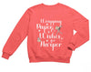 a pink sweatshirt with the words wrapping paper wishes for harper on it