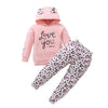 SkipStars Girls 2 Piece Hoodie & Heart Design Trouser Set