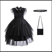 Wednesday Addams Inspired Dress for Girls