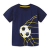 ROYAL BLUE FOOTBALL PRINTED GRAPHIC T-SHIRT