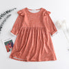Vestido Niña Manga Completa Lunares A Lunares, Rosa Polvoriento