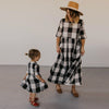 Half Sleeve Mommy and Me Dresses for Mother and Daughter Matching Sets