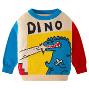 Long Sleeve Little Boys Dino Sweatshirt
