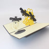 Personalized 3D Pop-Up Honey Bee Greeting Card - Beautiful Card for Kids - Perfect for Saying Birthday "Thinking of You", "Congratulations