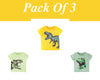 Boys Cotton T-shirts Summer Tees & Tops for Baby Boys Dinosaur Pattern | Toddler Boy Shirt kid Clothing Gift for Boys Pack of 3