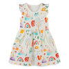 Girls Rainbow Pattern Sleeveless Summer Tutu Dress