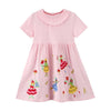 Fairy Design Pink Short Sleeve Girls Summer Dress